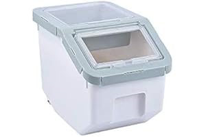 ANMOO Pet Food Storage Container, Dogs Food Container With Scoop Stackable Dog Food Storage Bins 5-6KG Storage Container With Lid（Cyan Small）.
