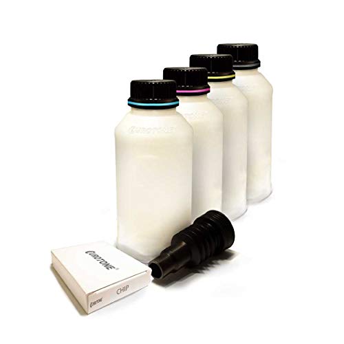 4x Eurotone Refill Toner + Chips for Konica Minolta Bizhub C 35 P fills TNP22