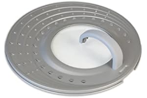 ‎LINDEN BERG Pfannenspritzschutzdeckel für Pfannen Töpfe 20-30 cm mit Griff Sichtfenster Dampf entweicht für knuspriges Braten ohne Fettspritzer