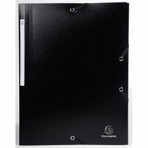 Preisvergleich Produktbild 50 x Exacompta Eckspannmappe A4 PP 500my schwarz