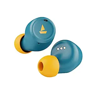 boAt Airdopes 391 True Wireless Earbuds with Qualcomm aptx & CVC, 23 Hours Playback, ASAP Charge, IWP Technology, IPX4, Bluetooth v5.0, Type-c Port and Voice Assistant(Fiery Blue)