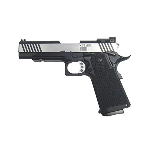 Softair Pistola 1911 Silver/Black KJ Works 0.9 Joule (KJ51DS)
