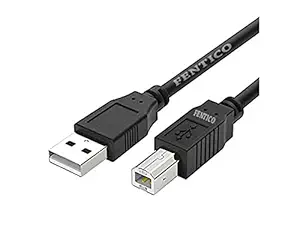 FENTICO Made in India High SpeedUSB 2.0A Male to B MalePrinter Scanner Cable for HP, Canon, Lexmark, Epson, Dell, Xerox, Samsung - 3 Meter / 9.8 Feet