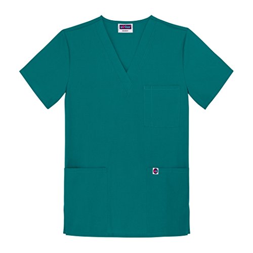Uniformes Médicaux Unisexe Col V Tunique 3 Poches Haut d'infirmier Blouse d'Hôpital - S8304 Couleur: TBL | Taille: M