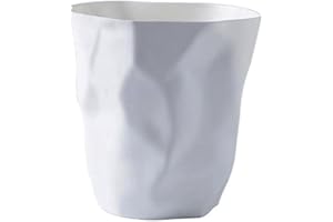 Fenteer Abfalleimer – Papierkorb für, Badezimmer, Aufenthaltsraum, Weiß groß, 26.5cm