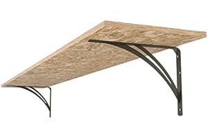 VE.CA.S.R.L. VE.CA-ITALY MENSOLA DA GARAGE IN LEGNO TRUCIOLARE SPESSORE 2 CM BELLE E RESISTENTI INCLUSE STAFFE PER CARICHI PESANTI FINO A 150KG DIVERSE MISURE (200 cm x 50 cm)