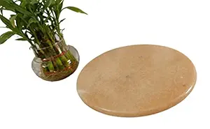 PF With Pickfully Pink Marble Roti Maker, Pink Marble Chakla 11 Inch Diameter