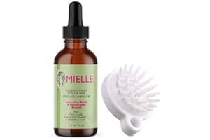 DARQUE Mielle Rosemary Mint Scalp & Hair Oil 2oz 100% Pure Organic Rosemary Essential Oils Good for Hair Loss Treatment, stimulates Hair Growth, and Aromatherapy for Men and Women + Scalp Massager