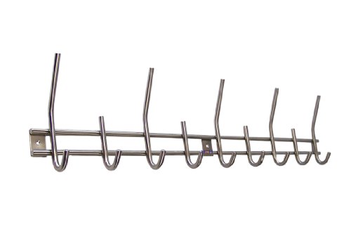 Edelstahl Garderobenleiste WG-9H Garderobenhaken Kleiderhaken Wandgarderobe - 2