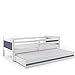 Produktbild Funktionsbett RINO 190x80cm weiß/grau inkl. Matratzen + Lattenroste