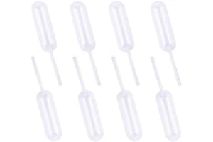 GUAGUA 4ML Plastic Dessert Pipette Mini Pipette Cupcake Pipettes 4ml Squeeze Liquid Dropper Injector Transfer Pipette (4ml-40Pcs)