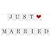 Produktbild Hochzeit Bunting Banner, "Just Married" Hochzeit Wimpel Girlande, Süße Bunting Wimpelkette Wimpeln Deko für Hochzeit Photo Booth Props, Bridal Shower,Ehe Zimmer Dekoration