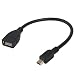 Produktbild OTG USB zu 5 Pin Mini USB Adapter Kabel in schwarz / Länge: 10cm / für Smartpones / kamera / Tablet / U Disk / MP3