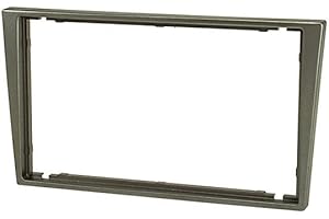 Audioproject A386.2 Car Radio Faceplate 2 DIN Compatible with Opel Corsa C Combo Omega B Astra Vectra Meriva Agila Zafira B Vivaro Double DIN Mounting Frame Dark Grey Metallic