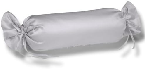 Fleuresse Colours Uni 9100-9021 Bolster Cover Maco Satin Grey 40/15 cm 100 % Cotton