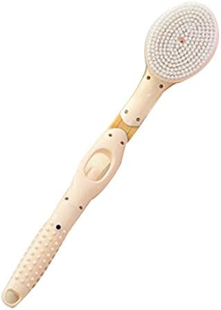 ZHIHUI Body Brush Multifunctional Long Handle Collapsible Bath Massage Brush Shower Gel Bath Brush,Beige