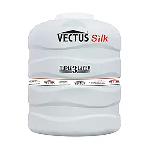 Vectus 500Ltr Water Tanks, Food Grade, Antibacterial, UV and Heat Resistant by Raj Iron Steel (Silk 3 Layer)