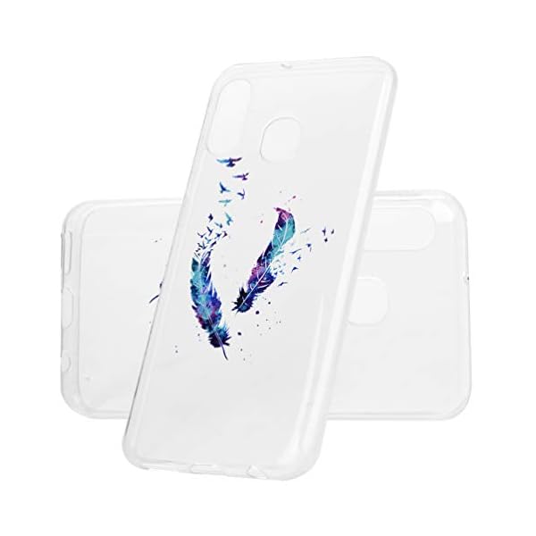 A40 Handyhülle Durchsichtige Handytasche Kompatible für Samsung Galaxy A40 Hülle Silikon Case Cover Transparent Tasche Dünn Schutzhülle Malen Muster Mädchen Skin Soft Schale Bumper*3 Silikonhüllen – Bild 3