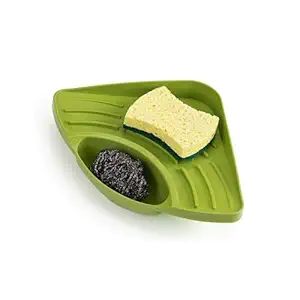 Sulfar Multipurpose Corner Kitchen Sink Organizer Wash Basin Storage Organiser Rack (Multi-Color, Pack of 1) (0861)