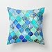 B Lyster shop G025J Cobalt Blue, Aqua, Gold Decorative Moroccan Tile Pillowcase Home Decoration pillow covers 18 X 18