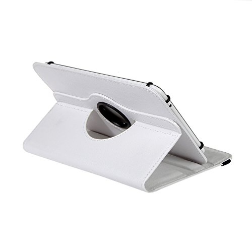 Universal Rotation Tasche für Tablet Modelle in 7, 8 oder 10 Zoll Größe Case Schutz Hülle Cover (10 Zoll, Weiß) - 2