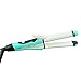 Risingmed 2 in 1 Hair Iron Hair Straightener/Curler 25mm Mini Hair Curler Dual Voltage Hair Curling Wand Ceramic Curling Iron /Curling Tongs (Blue)