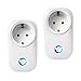 Produktbild Hedc® Wlan Steckdose,2x smart Wifi Steckdose intelligente Funksteckdose Smartphone App Steuerung für IOS und Android für Haus und Büro Kompatibel mit AlexaEcho und Echo Dot und Google Nest