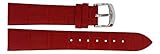 Doon Schnellverschluss Rot Leder Uhrenarmband, Dornschließe, 22mm Uhrenarmband