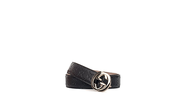 Gucci Cintura Donna 370543CWC1G1000 Pelle Nero : Amazon.it: Abbigliamento
