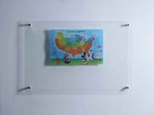 Pizarra Transparente de Borrado en Seco de Vidrio - 60 cm x 90 cm - 23 5 8  x 35 1 2  - Incluye Pizarra y Bandeja en Aluminio para Marcadores