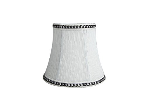 Splink 2 Pcs Lampenschirm E12/E14 Organza Stoff Stehlampe Tischlampenschirm mit Gold Trim Vintage Barockstil Stil 80*120*110mm - 7