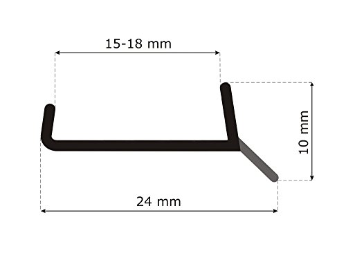 1,5m KÜCHENSOCKEL 16mm Abdichtungsprofil Sockel Dichtung Dichtprofil Einbauküche Küche - 4