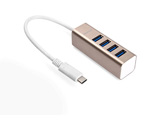 iHarbort USB 3.1 Type C USB-C Typ C auf 4-Port USB 3.0 Hub für die neue MacBook, Chromebook Pixel und andere USB-Typ-C-Gerät, Gold - 6