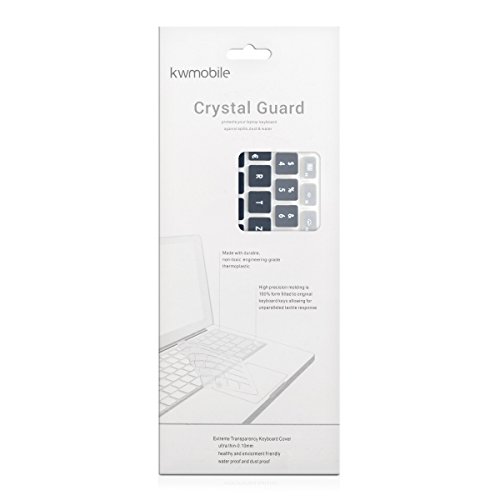 kwmobile Tastaturschutz Apple MacBook Air 13“/ Pro Retina 13“/ 15“ – QWERTZ Silikon Laptop Tastaturfolie – Notebook Tastaturschutzfolie Schwarz Grau - 5