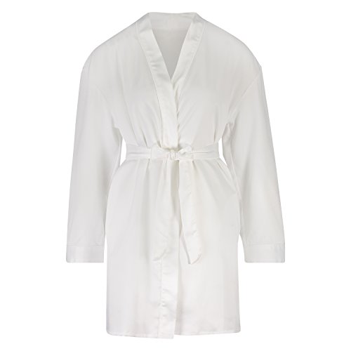 Preisvergleich Produktbild Hunkemöller Damen Kimono Satin Bridal Weiß XS / S134042