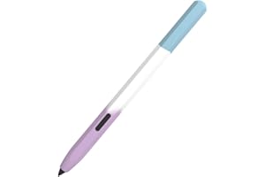 LOVE MEI Kompatibel mit Samsung Galaxy Tab S6 Lite Stylus S Pen Hülle, Rutschfeste glatte Griffhülle Regenbogen Design Silikon Weiche Schutzhülle (Blau + Lila)