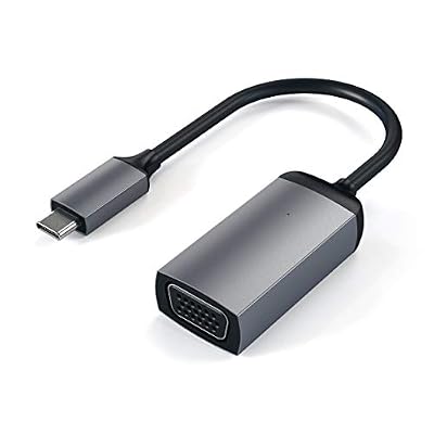 Satechi Câble Adaptateur Type-C vers VGA 1080p/ 60Hz USB-C Compatible pour MacBook, Google Chromebook, Pixel et Plus (Gris Sidéral)