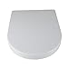 Produktbild WC Sitz mit Absenkautomatik weiß 33,5x42cm Klobrille Toilettendeckel Klodeckel