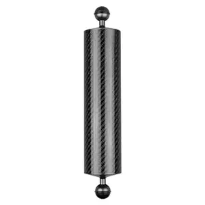 XT-XINTE D60mm Carbon Fiber Float Buoyancy Aquatic Arm 1 inch Dual Ball Head Floating Arm for Underwater Diving Tray/Smartphone Compatible with Gopro/yi/OSMO Action Sports DSLR Camera (Black,12inch)