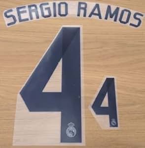 SERGIO RAMOS 4 - REAL MADRID 2014/2015 HOME FOOTBALL NAME ...