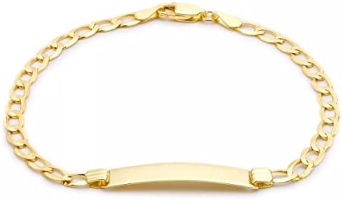 9ct Yellow Solid Gold Bar Bracelet + Box + FREE Gift Town Talk Gold Cloth