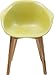 Produktbild Kare Design Armlehnstuhl Forum Scandi Object Grün, grüner Stuhl für das Esszimmer mit Armlehnen und Holzfüßen, moderner Schalenstuhl, (H/B/T) 80x60x55cm