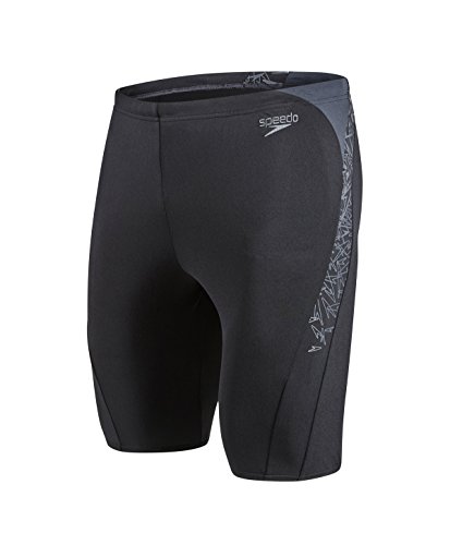 Speedo Boom Splice Jammer Bañador de Competición Largo, Hombre, Negro (Black / Oxid Grey), 38