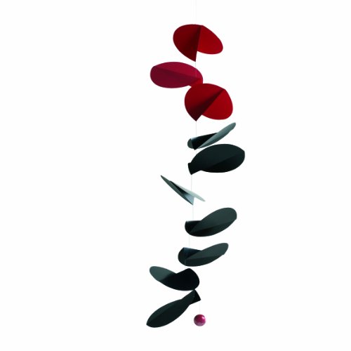 FLENSTED - MOBILE DECORATION TURNING LEAVES rouge et noir