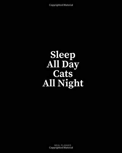 Preisvergleich Produktbild Sleep All Day Cats All Night: Meal Planner