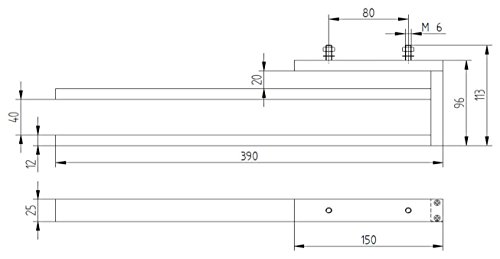 AVENARIUS Handtuchhalter zweiarmig 390 mm für Badmöbel verchromt – Serie Universal - 2