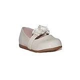  BUBBLE BOBBLE Bailarinas con Flores A991 Zapatos Comunión Niña Beige Princesa Bautizo Bodas Danza Bailarinas Merceditas