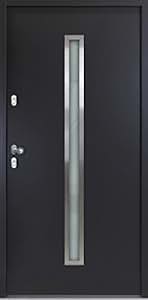 Nebeneingangstür Aluminium Stahl mit Glas 1000 mm (B) x 2075 mm (H) BEW