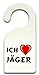 Produktbild Personalisierter Türhänger (Türschild) mit Aufschrift Ich liebe Jäger (Vorname/Zuname/Spitzname)