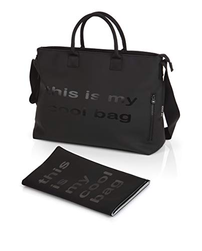 BE COOL Mamma Bag - Bolso cambiador con anclaje universal, Color Black